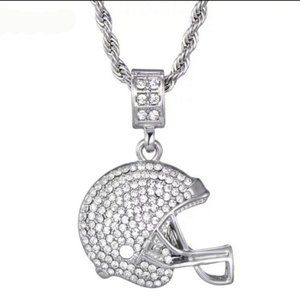 Silver Football Necklace Pendant